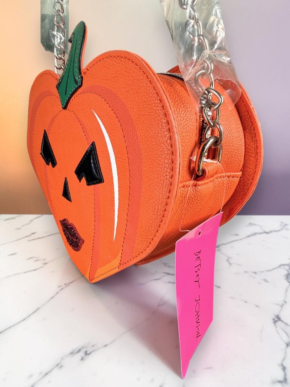 Betsey Johnson Kitsch XO Ginger Pumpkin Crossbody Bag - New With Tags - Picture 6 of 10
